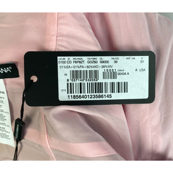 NWT DOLCE & GABBANA Dress Pink Colorblock Sheath Bodycon IT 36 US 0 - Picture 13 of 15